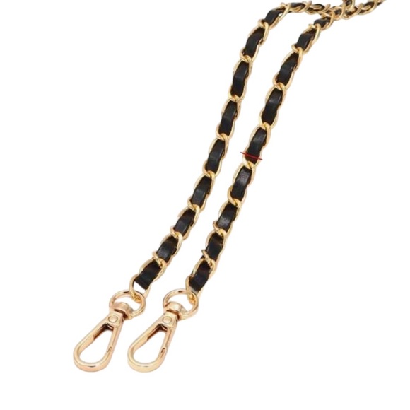 Crossbody 47’ Gold  Tone & Leather Chain - Picture 2 of 2